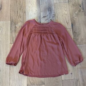 Women’s blush long sleeved blouse